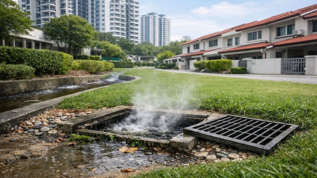 Landscape drainage smell: 5 checks【Stop longkang odors near the gate】