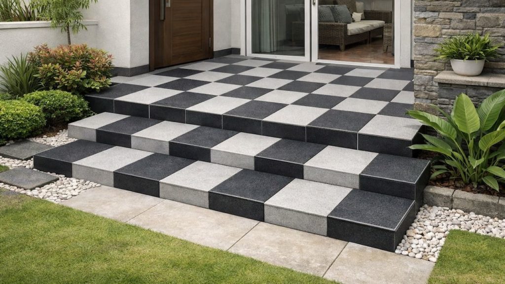 Landscape porch step design: 5 checks【Fix puddles and slippery edges】