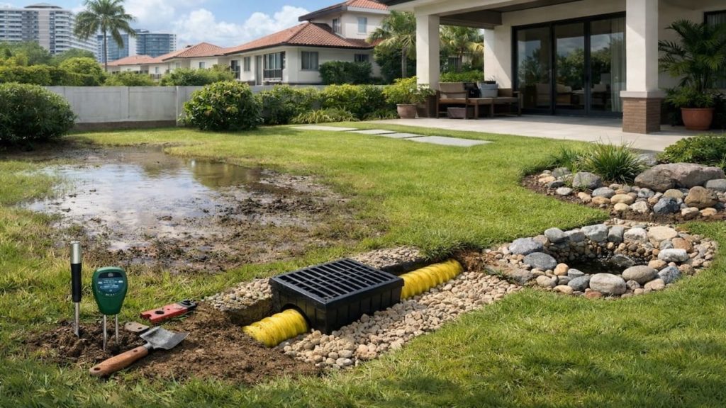 Landscape soil drainage: 5 checks【Fix soggy spots without redoing all】