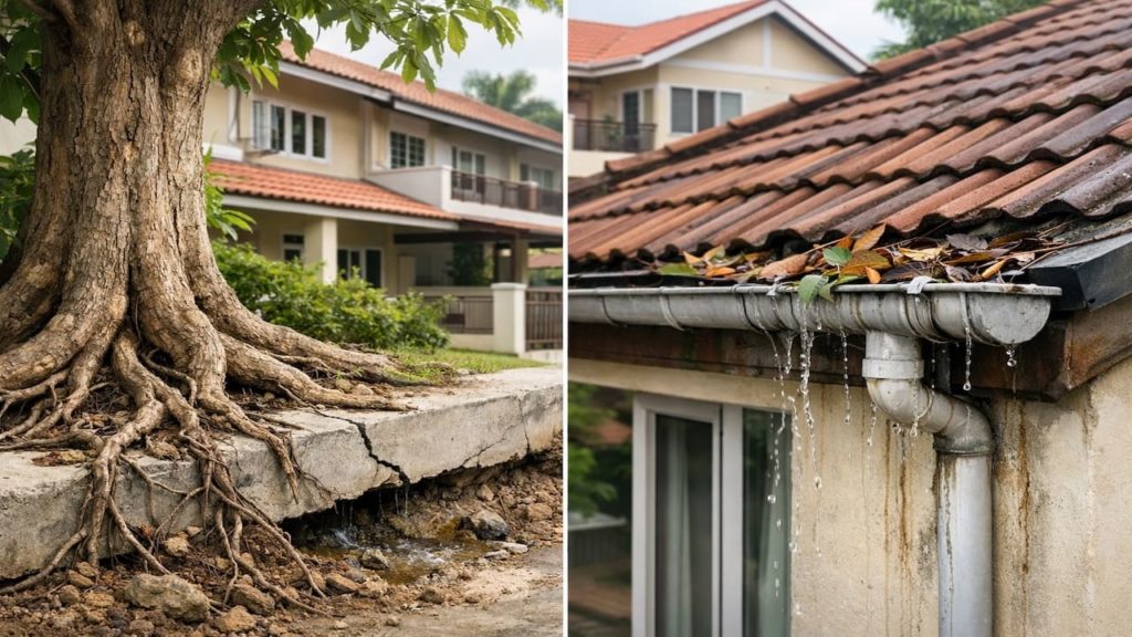 Landscape tree near house: 5 checks【Roots and gutters cause hidden damage】