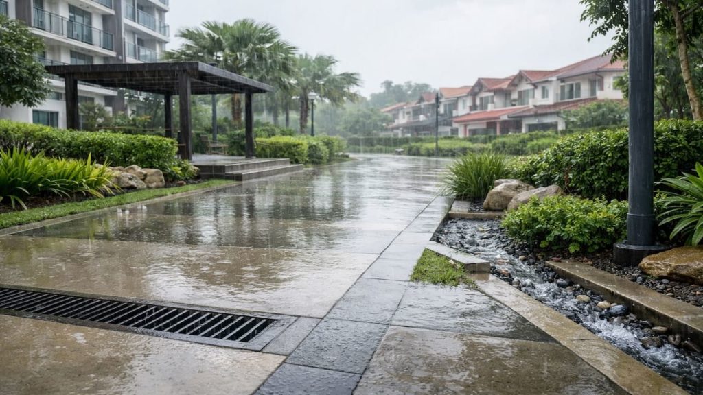Landscape walkway planning: 5 checks【Stay safe in wet season downpours】