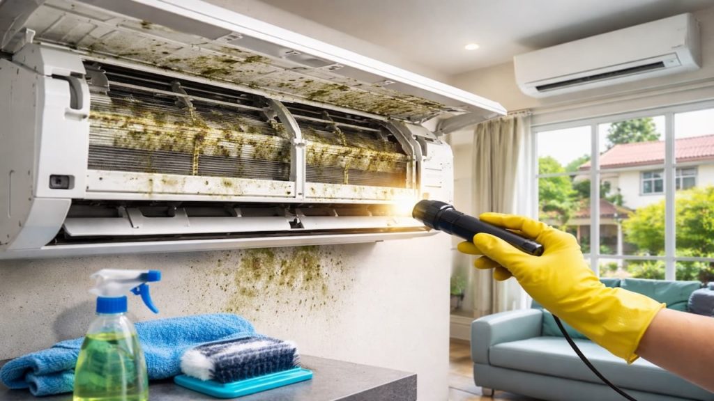 Mold in aircond after cleaning: 5 reasons【What servicing often misses inside】