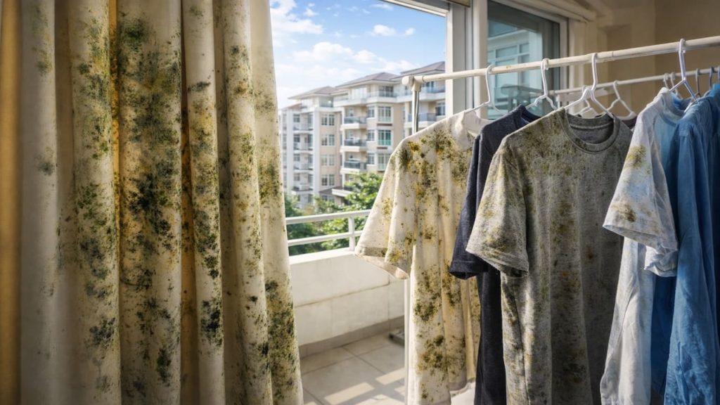 Mold on curtains and clothes: 5 moisture mistakes【Stop musty fabric in small rooms】
