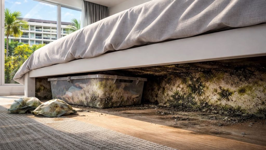 Mold under the bed: 5 causes you should check【Dry bedding and floor areas quickly】
