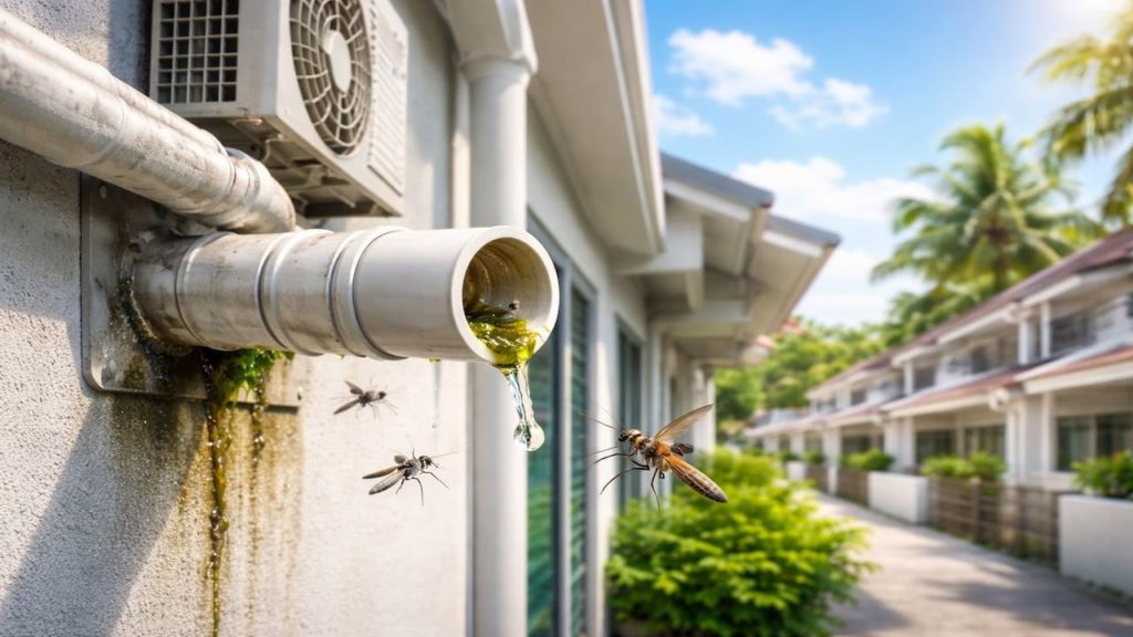Mosquito in aircond drain: 5 steps【Flush the line safely and stop breeding】