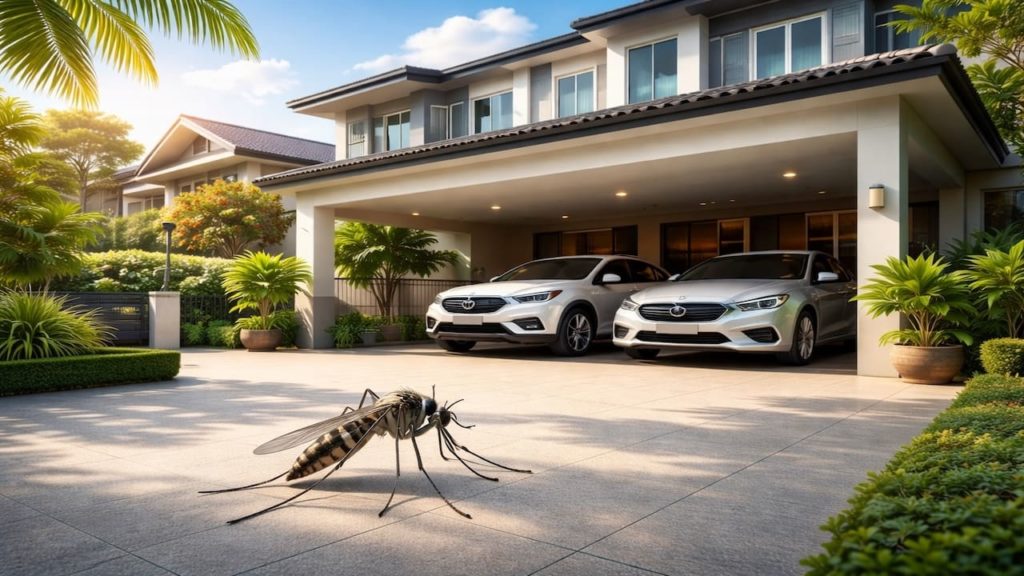Mosquito in car porch: 5 tips【Stop dusk swarms around lights and cars】