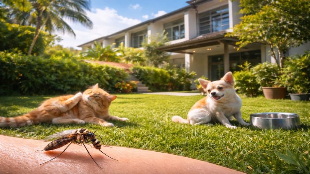 Mosquito bites on pets: 5 tips【Protect indoor cats and dogs at night】