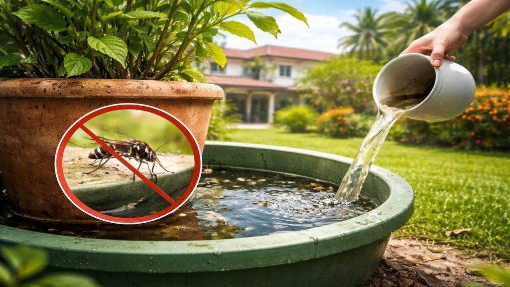 Mosquito from planter: 5 fixes【No stagnant water in trays and pots】