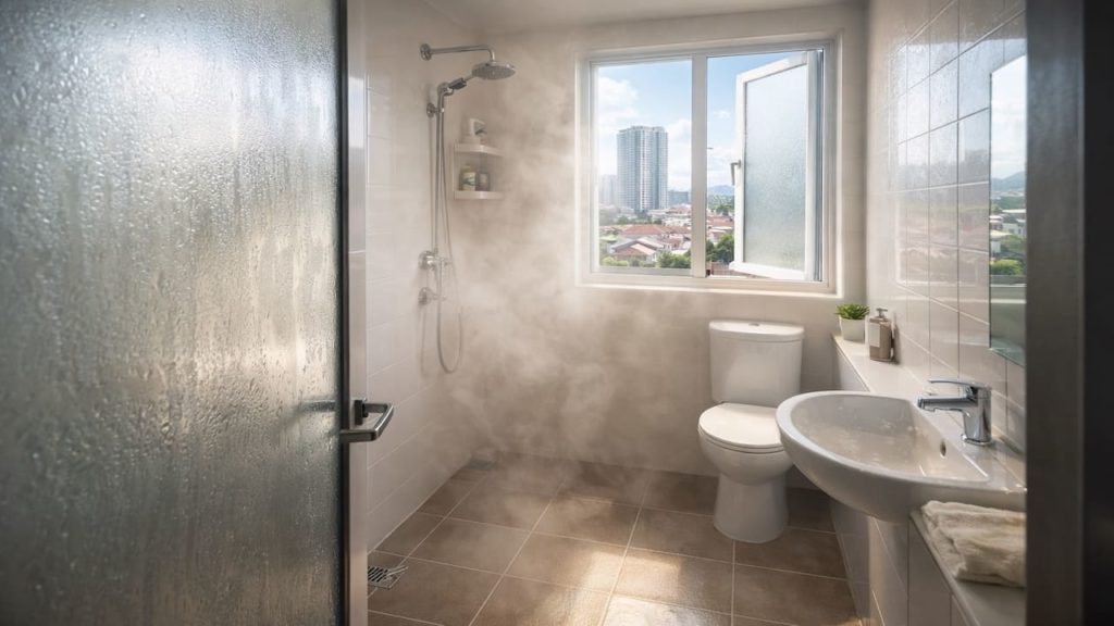 Humidity after shower: 5 tips【Clear steam fast in small bathrooms】