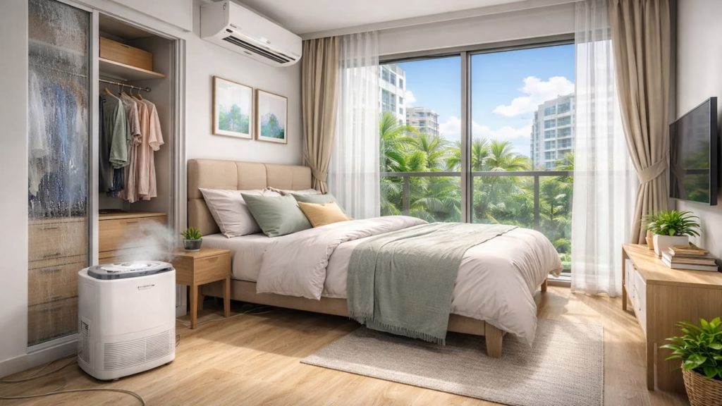 Humidity in small bedroom: 5 steps【Best AC settings for steady dryness】
